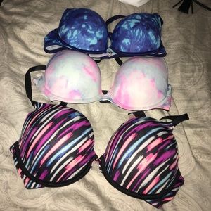 Pack of 3 Victoria (pink) bras all 36D